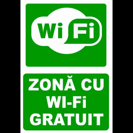 Indicator pentru zona cu wi-fi gratuit